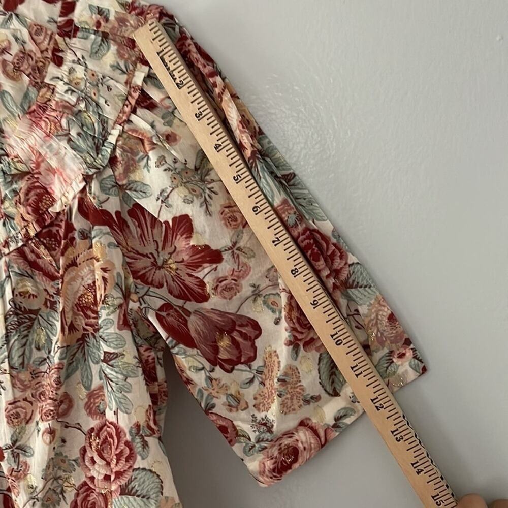 Rebecca Taylor Women's Floral Top  La Vie Lucciene Size S Business Casual Travel - Picture 7 of 8